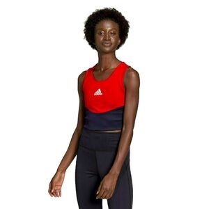 ADIDAS RED AND BLUE CROP TOP